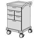 SCHMITZ varimed ® Verband- und Behandlungswagen, Breite 600 mm, Höhe 1100 mm - verschiedene Modelle