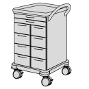 SCHMITZ varimed ® Verband- und Behandlungswagen, Breite 600 mm, Höhe 1100 mm - verschiedene Modelle