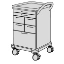 SCHMITZ varimed ® Verband- und Behandlungswagen, Breite 600 mm, Höhe 1100 mm - verschiedene Modelle