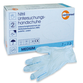 Nitril - Handschuhe puderfrei, latexfrei, BLAU, 100 Stck/Pack - Größe bitte wählen