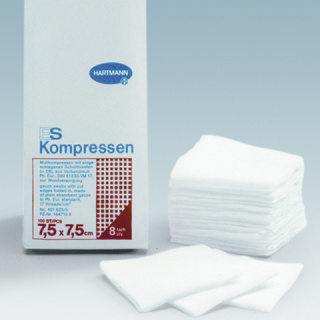 ES-Kompressen 16-fach unsteril, 10 x 10 cm, 100 Stck - Mullkompressen aus Verbandmull
