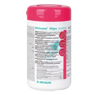 Braun Meliseptol ® Wipes sensitive, Wischdesinfektion f. alkoholempfindliche Flächen, 60 Stck Spenderbox