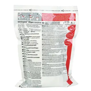 Braun Meliseptol ® Wipes sensitive, Wischdesinfektion f. alkoholempfindliche Flächen, 60 Stck NACHFÜLLPACKUNG