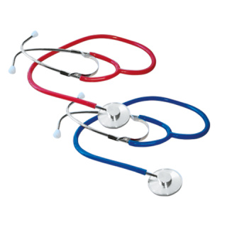 Flachstethoskop "Schwesternstethoskop", Schlauchfarbe rot