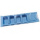 Medikamentendispenser, Tablettendosierer aus Kunststoff, für einen Tag, längliche Form, 4 Einteilungen, 200 Stck - blau