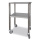 MainMed Edelstahlwagen /  Instrumententisch, mit 2 Ablageböden, 54 x 33 x 78 cm, fahrbar