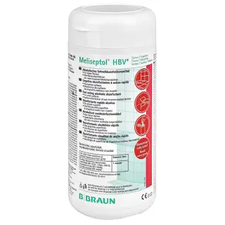 Braun Meliseptol ® HBV Tücher, Wischdesinfektion f. kl. Flächen, 100 Stck Spenderbox