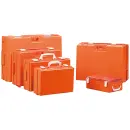 Notfallkoffer leer, orangener Kunststoff, verschiedene...