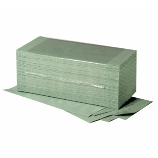 Handtücher Fripa Plus, 1-lagig, grün, 25 x 23 cm Zick-Zack-Falz, 20 x 250 Stck