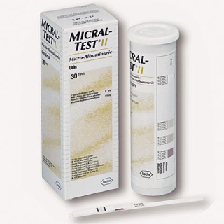 Micral - Test ® II, Schnelldiagnostikum, Urintest - bestimmt halbquantitativ Albumin im Harn, 30 Teststreifen