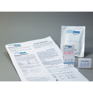 Proline Multidip -6- Drogentest, Nachweis von Drogen im Urin, 6 Parameter, 5 Testkarten