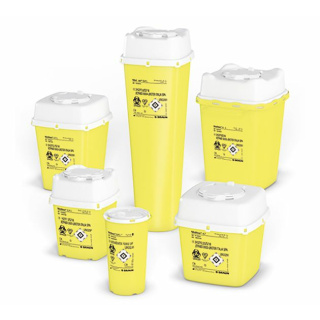 Medibox ® Sicherheits-Kanülensammler, gelb,  2,4 Liter  (max. Füllvolumen 2,0 Ltr.)
