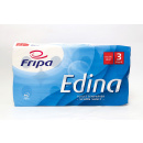 Toilettenpapier Edina, 3-lagig, weiß, 72 Rollen a...