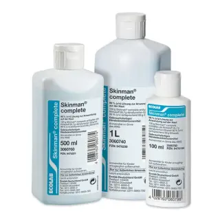 Ecolab Skinman ® complete, Händedesinfektion, 100 ml Taschenflasche - ohne Farbstoffe