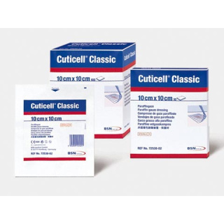 Cuticell ® Classic 10 x 10 cm, 100 Stck, steril - Salbenkompressen mit Weichparaffin