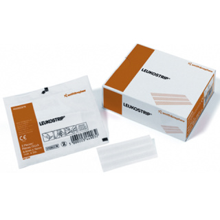 Leukostrip Wundnahtstreifen 6,4 x 102 mm, 50 x 5 Stck - atmungsaktiv mit zuverlässiger Klebekraft