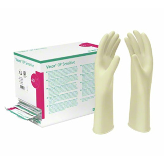 Vasco ® OP Sensitive,  OP-Handschuhe, puderfrei, steril,  40 Paar - Größe bitte wählen