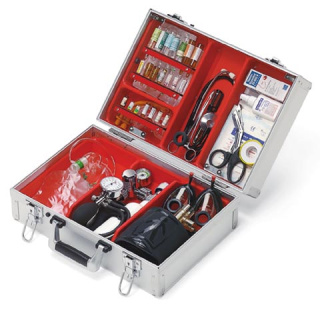 Weinmann ULMER KOFFER Basis, leer - Notfallkoffer Aluminium eloxiert - Größe 42,8 x 33,2 x 18,5 cm