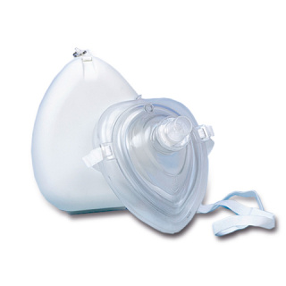 Taschenmaske zur Beatmung, in Hartbox, hellblau