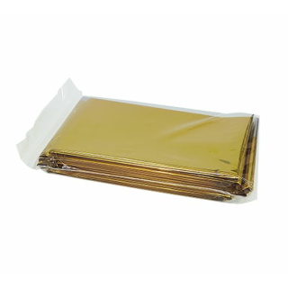 Rettungsdecke gold-silber Folie, zum Schutz vor Kälte, Nässe und Hitze