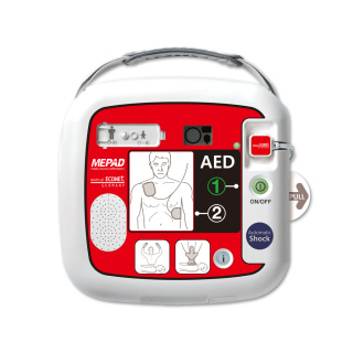 ME Pad Automatik- vollautomatischer externer Defibrillator - AED, inkl. Zubehör - Laiendefis können Leben retten