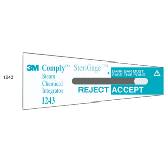 Comply SteriGage Integratoren, Nr. 1243B, 100 Stck - für die Dampfsterilsation zur Chargenkontrolle