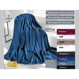 Kuscheldecke Warm UP, 150 x 200 cm, ideale Wärmedecke, waschbar bis 60°C, Farbe camel