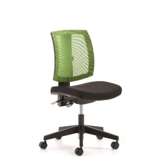 Kombination: Sitzstoff schwarz / Rücken Netz grün